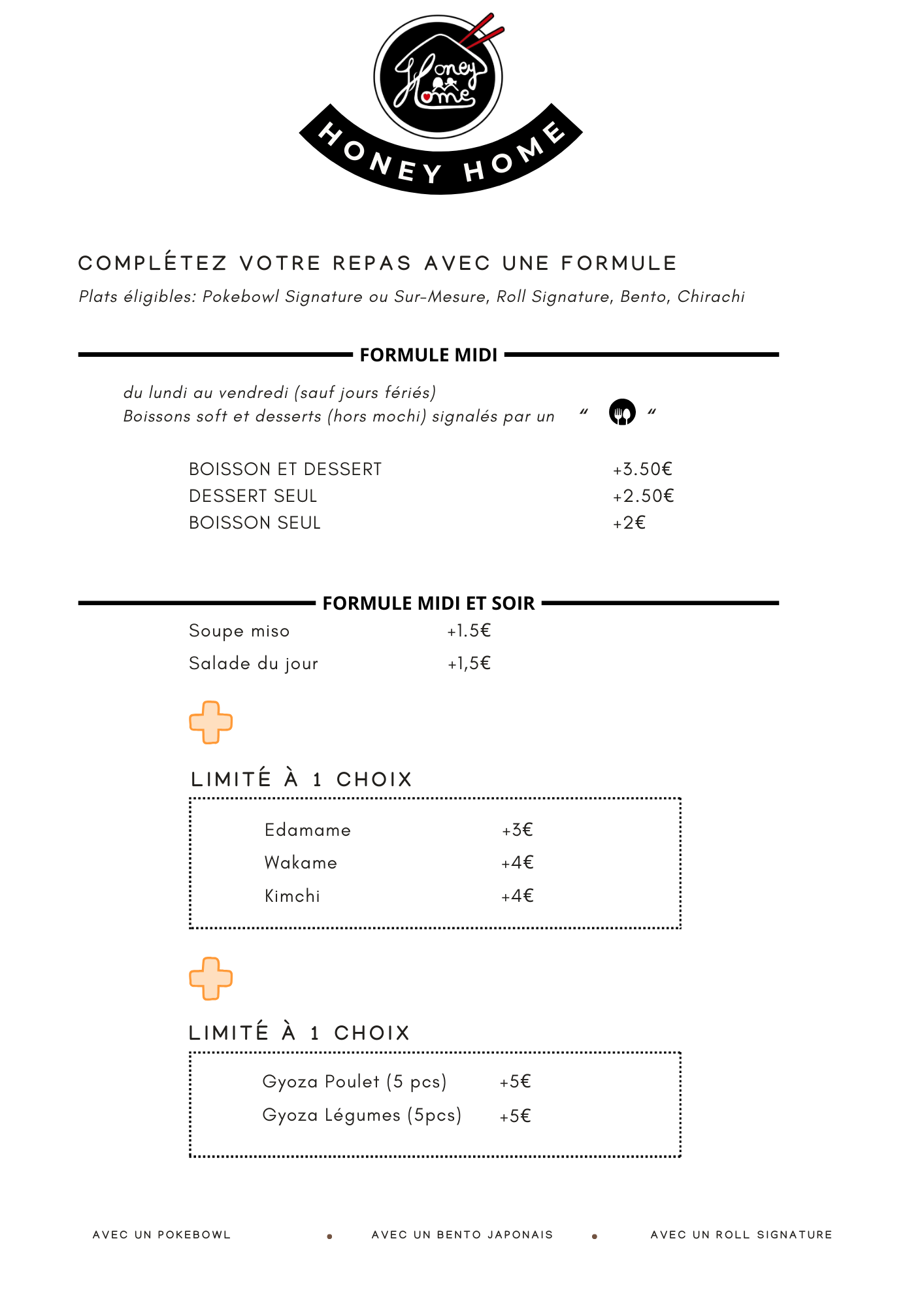 Notre menu