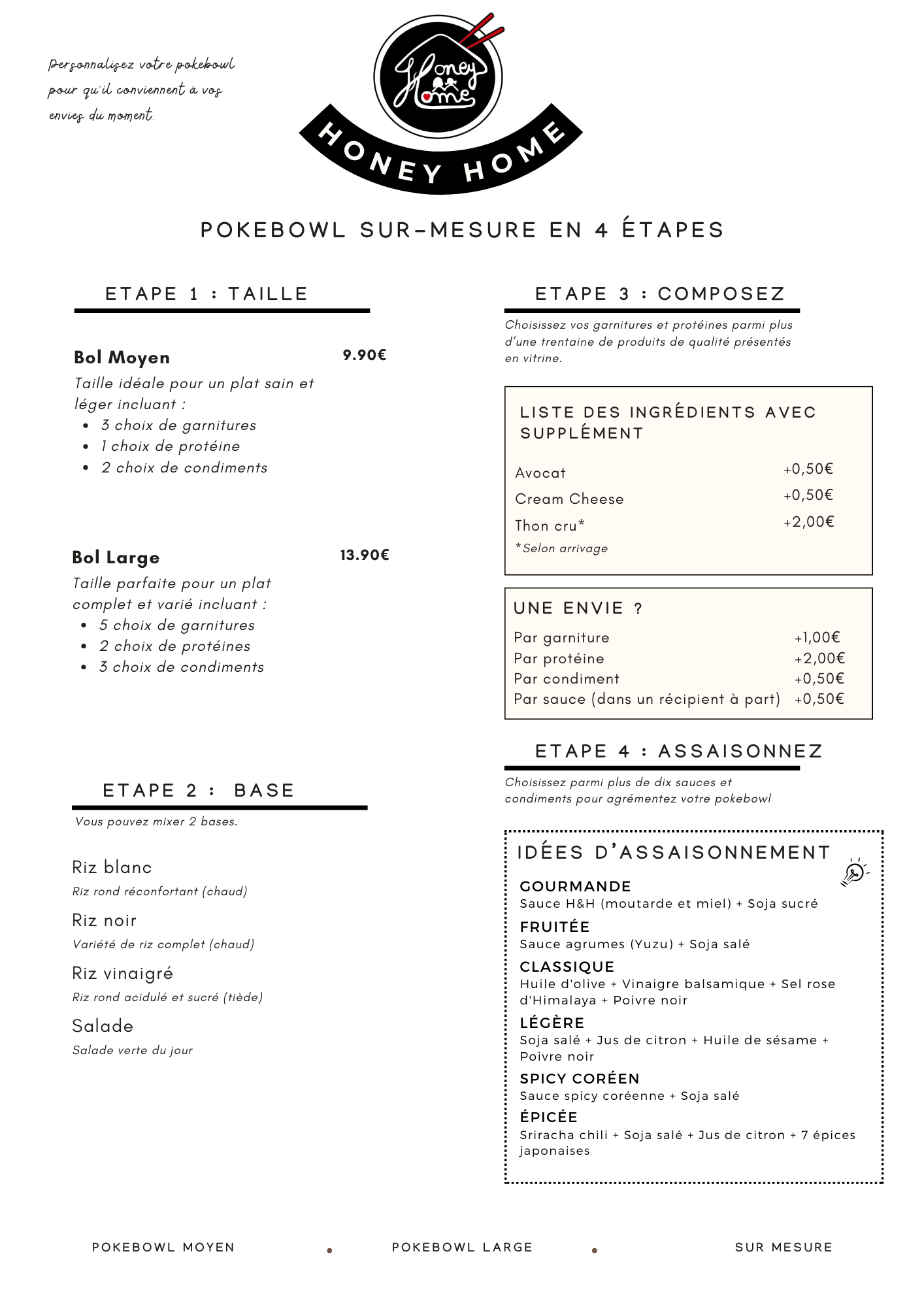 Notre menu